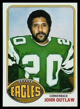 John Outlaw 1976 Topps football card