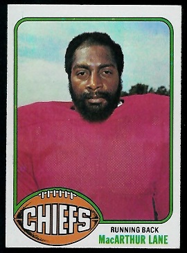 MacArthur Lane 1976 Topps football card