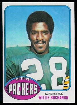 Willie Buchanon 1976 Topps football card Willie Buchanon 1976 Topps football card