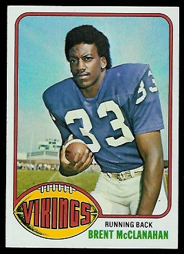 Brent McClanahan 1976 Topps football card