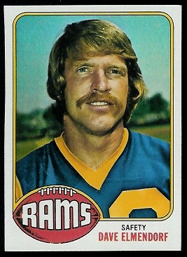 Dave Elmendorf 1976 Topps football card