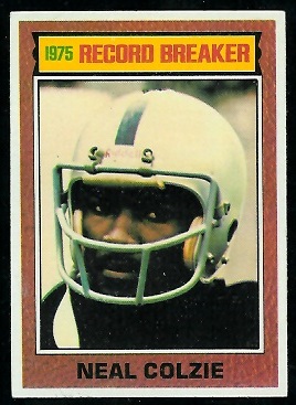 Neal Colzie: Record Breaker 1976 Topps football card Neal Colzie: Record Breaker 1976 Topps football card