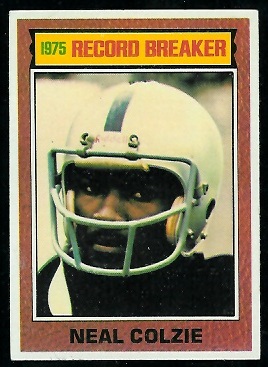 Neal Colzie: Record Breaker 1976 Topps football card