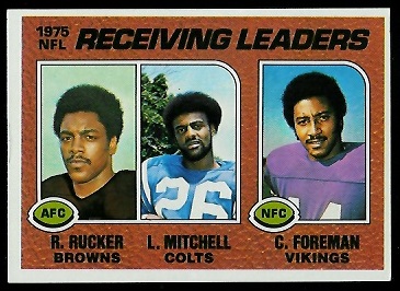 1975 Receiving Leaders 1976 Topps football card