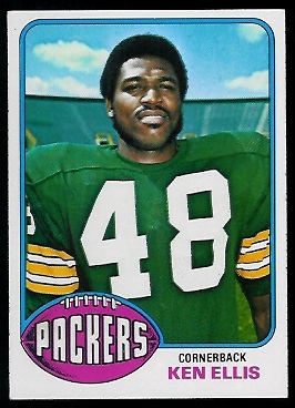 Ken Ellis 1976 Topps football card