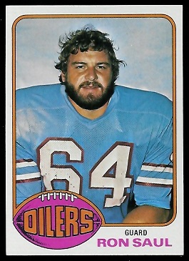 Ron Saul 1976 Topps football card