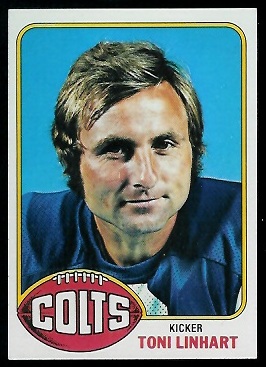 Toni Linhart 1976 Topps football card