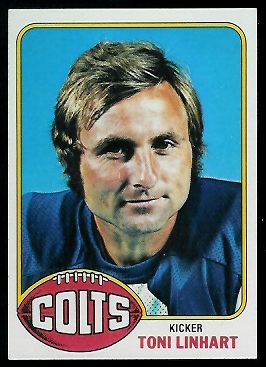 Toni Linhart 1976 Topps football card