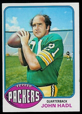 John Hadl 1976 Topps football card