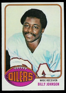 Billy Johnson 1976 Topps football card