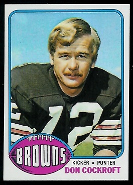 Don Cockroft 1976 Topps football card