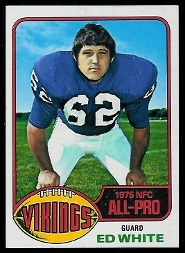 Ed White 1976 Topps football card