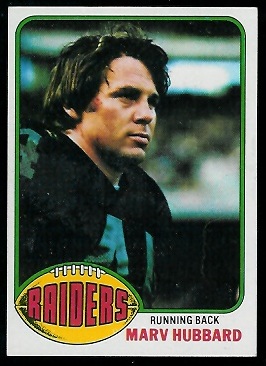 Marv Hubbard 1976 Topps football card
