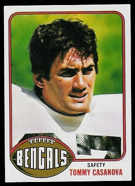 Tommy Casanova 1976 Topps football card Tommy Casanova 1976 Topps football card