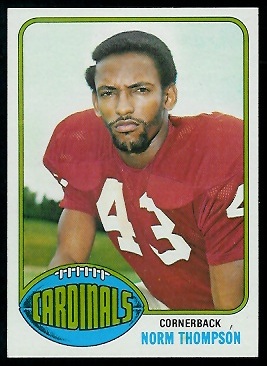 Norm Thompson 1976 Topps football card