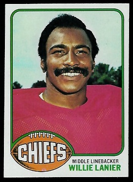 Willie Lanier 1976 Topps football card Willie Lanier 1976 Topps football card