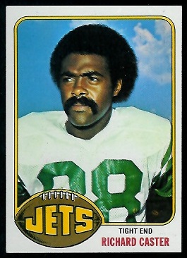 Richard Caster 1976 Topps football card