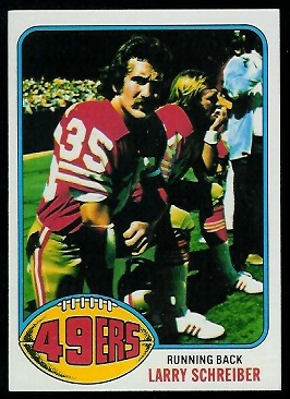 Larry Schreiber 1976 Topps football card