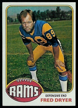 Fred Dryer 1976 Topps football card Fred Dryer 1976 Topps football card