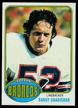 Randy Gradishar 1976 Topps football card Randy Gradishar 1976 Topps football card