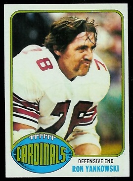 Ron Yankowski 1976 Topps football card