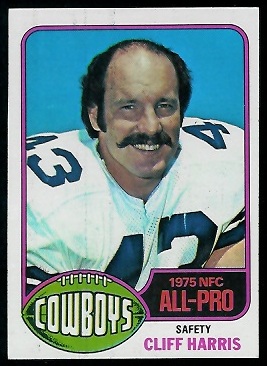 Cliff Harris 1976 Topps football card