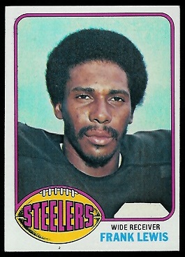 Frank Lewis 1976 Topps football card