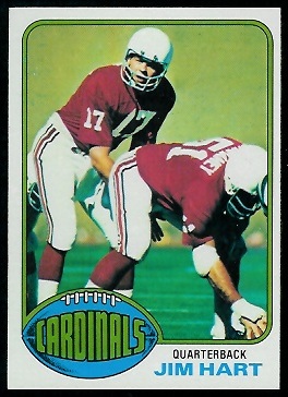 Jim Hart 1976 Topps football card