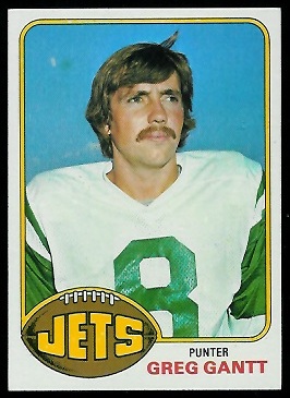 Greg Gantt 1976 Topps football card