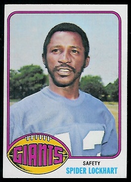 Spider Lockhart 1976 Topps football card