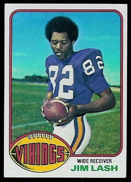 Jim Lash 1976 Topps football card