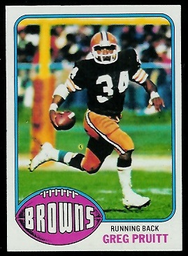 Greg Pruitt 1976 Topps football card