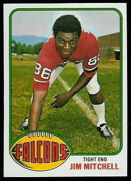 Jim Mitchell 1976 Topps football card