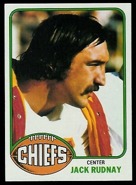 Jack Rudnay 1976 Topps football card Jack Rudnay 1976 Topps football card