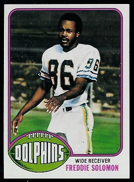 Freddie Solomon 1976 Topps football card