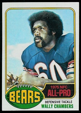 Wally Chambers 1976 Topps football card