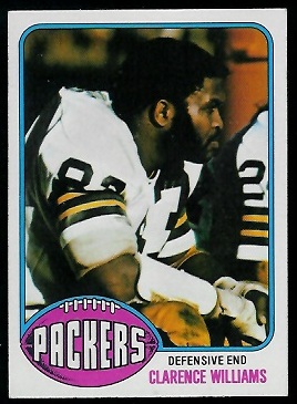 Clarence Williams 1976 Topps football card