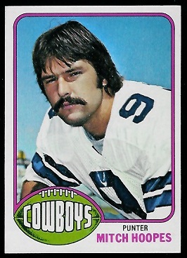 Mitch Hoopes 1976 Topps football card