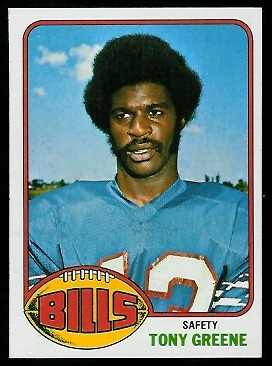 Tony Greene 1976 Topps football card