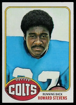 Howard Stevens 1976 Topps football card