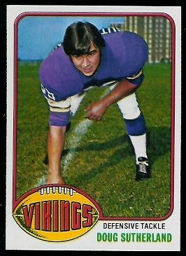 Doug Sutherland 1976 Topps football card