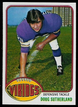 Doug Sutherland 1976 Topps football card Doug Sutherland 1976 Topps football card