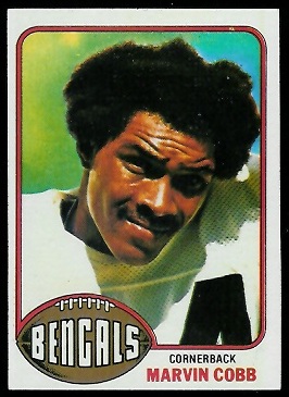 Marvin Cobb 1976 Topps football card