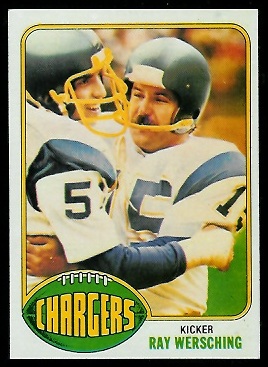 Ray Wersching 1976 Topps football card