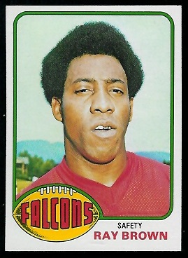 Ray Brown 1976 Topps football card