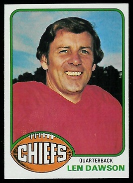 Len Dawson 1976 Topps football card