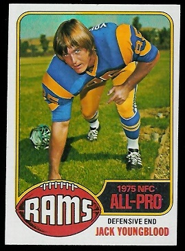 Jack Youngblood 1976 Topps football card