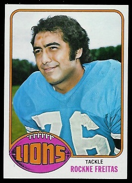 Rockne Freitas 1976 Topps football card