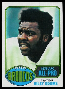Riley Odoms 1976 Topps football card Riley Odoms 1976 Topps football card