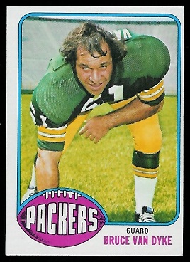 Bruce Van Dyke 1976 Topps football card